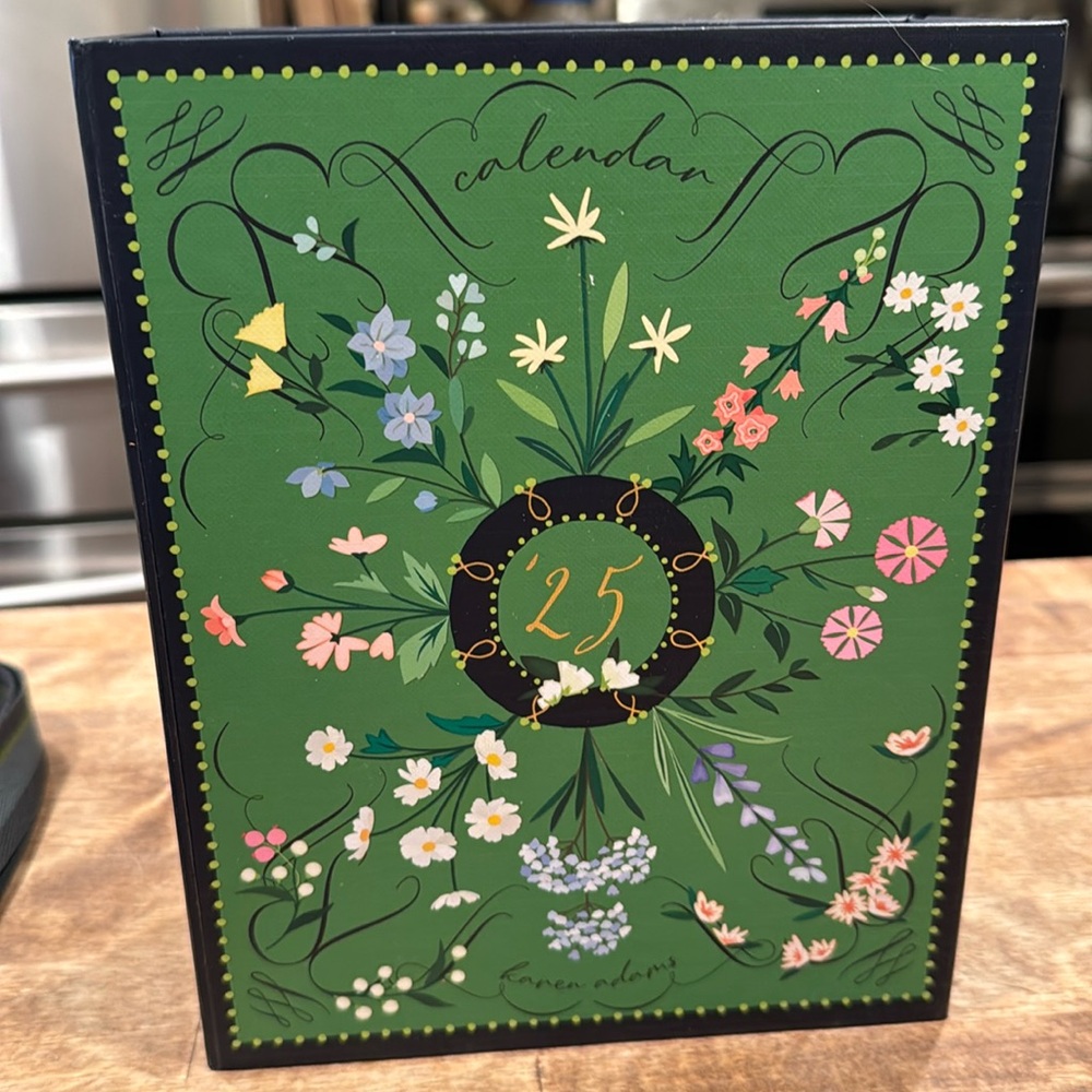 Karen Adams 2025 Silver Easel 12 Month Calendar